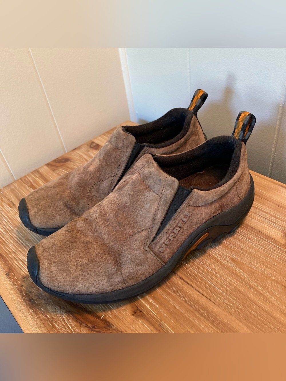 Womens Merrell Jungle Slip-on Moc  Brown shoes size 8.5 Suede Rugged Casual